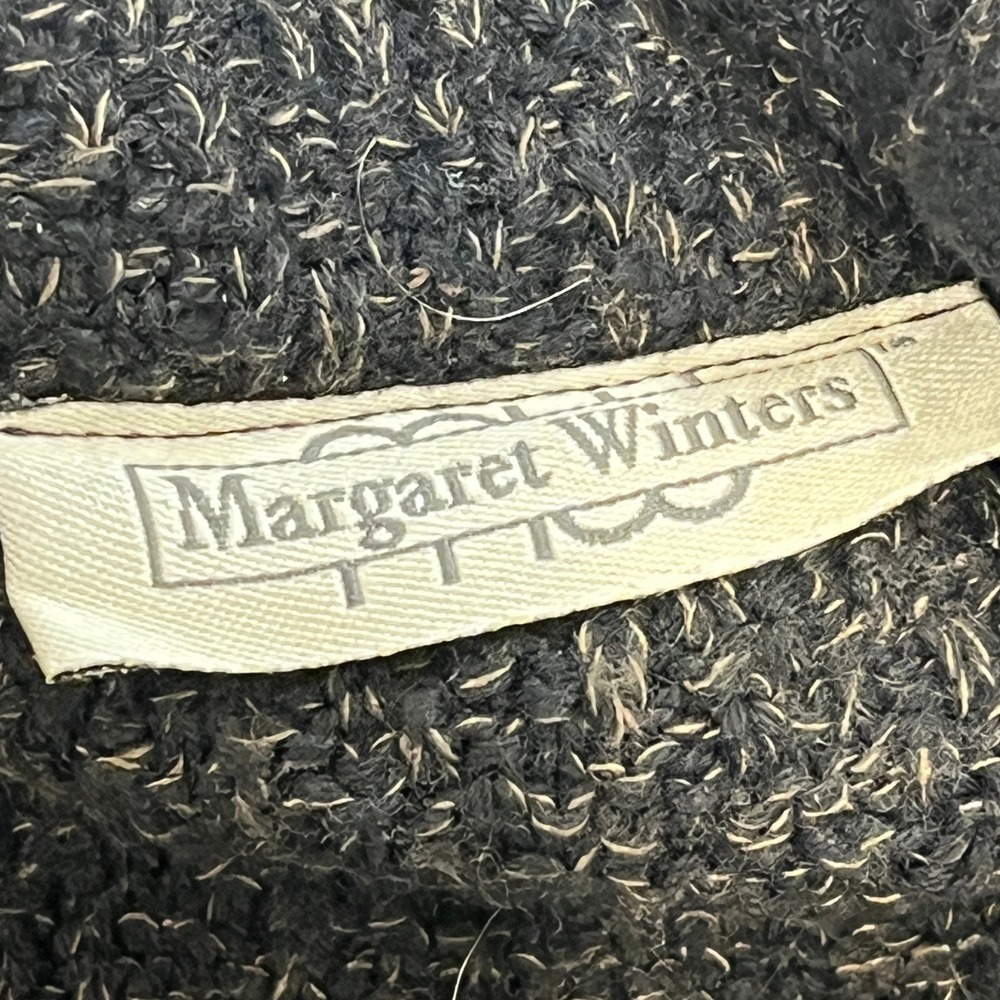 Margaret Winters Sweater Womens Medium Black Brown Art to Wear USA Lagenlook - Picture 7 of 10